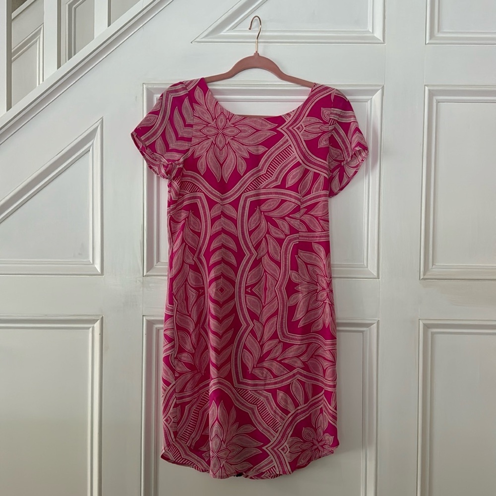 Yumi Kim pink printed silk dress